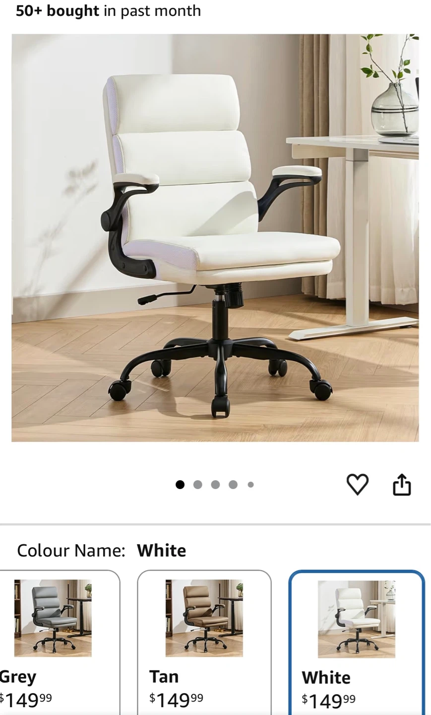 White Leather Office Chair
