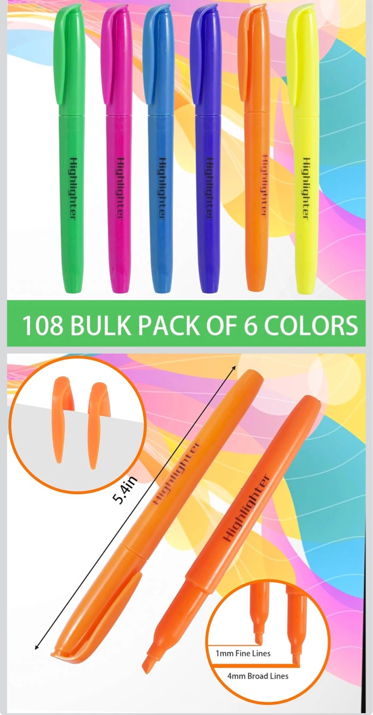 108 Pack Highlighters - Bulk School & Office Supplies - photo 2