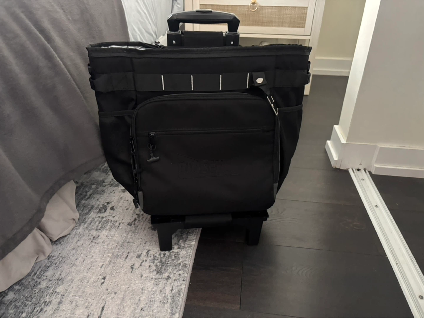 Black Rolling Shopping Cart/Bag ⚽