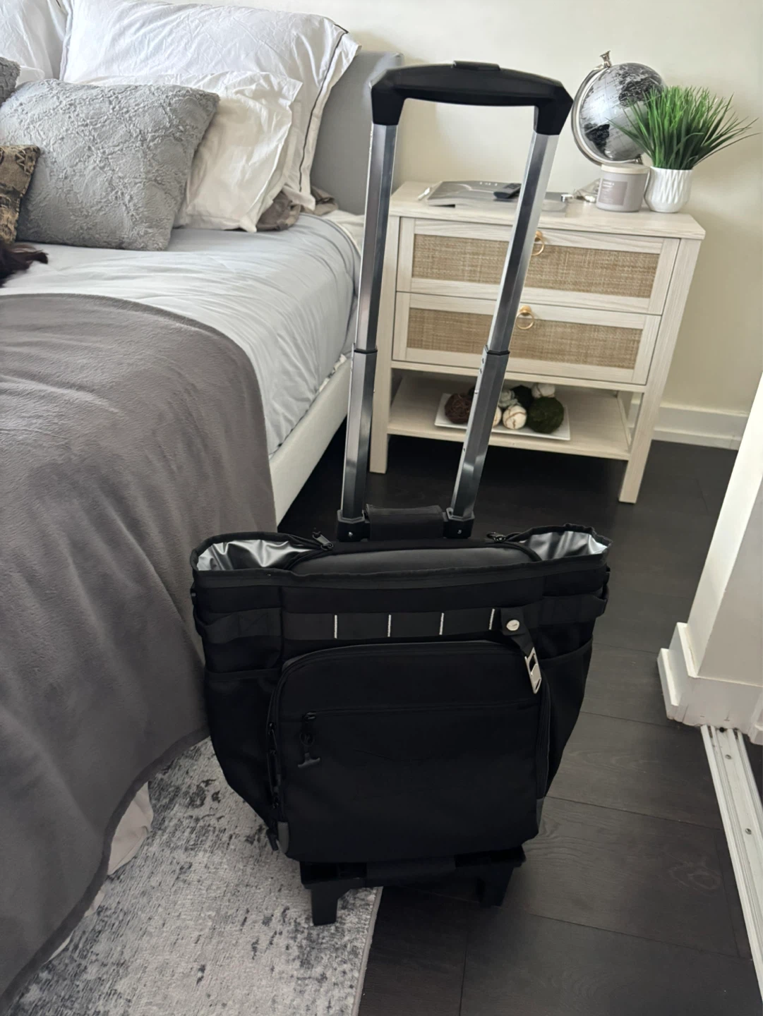 Black Rolling Shopping Cart/Bag ⚽ - photo 2