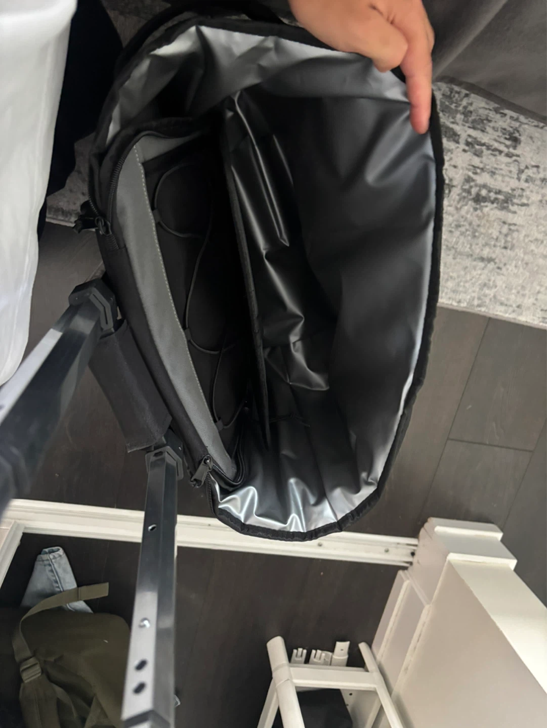 Black Rolling Shopping Cart/Bag ⚽ - photo 4