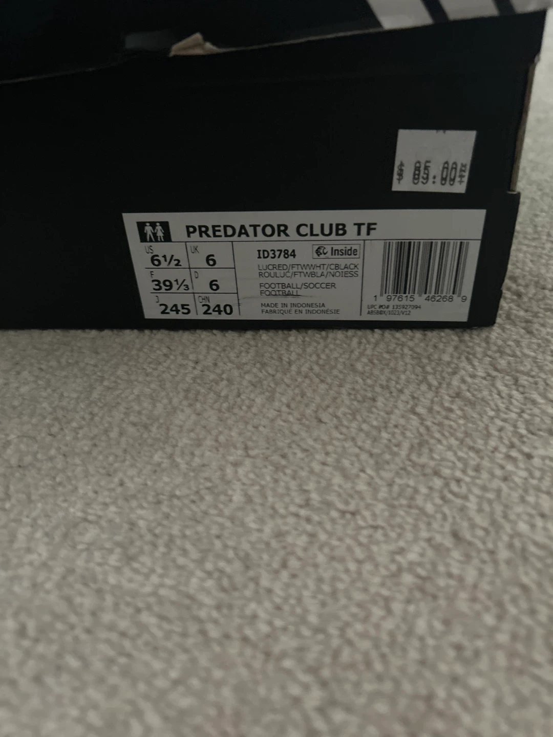 Adidas Predator Club TF Soccer Boots Red Size 6 UK - photo 3