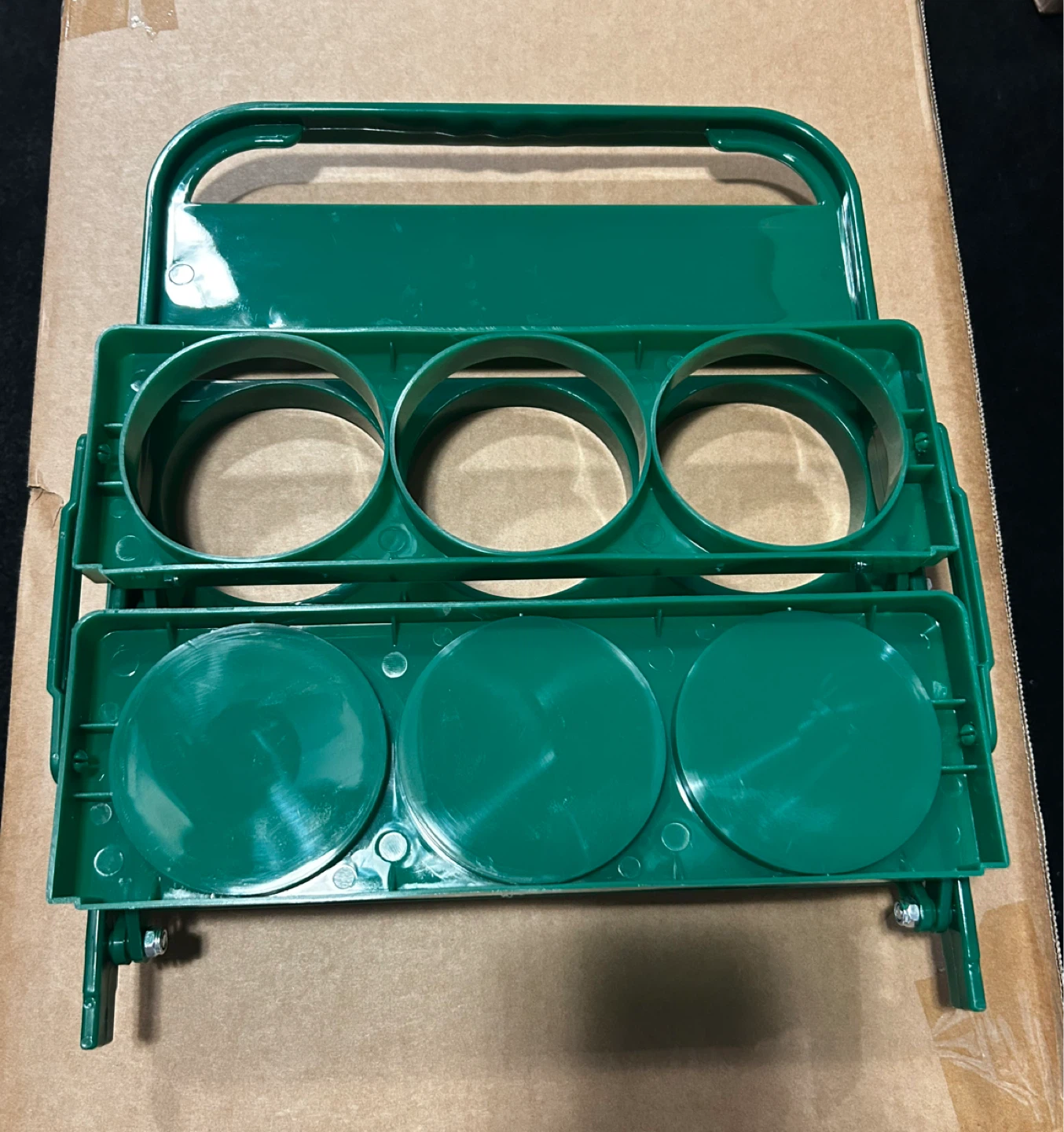 Green Foldable 6-Cup Beverage Carrier