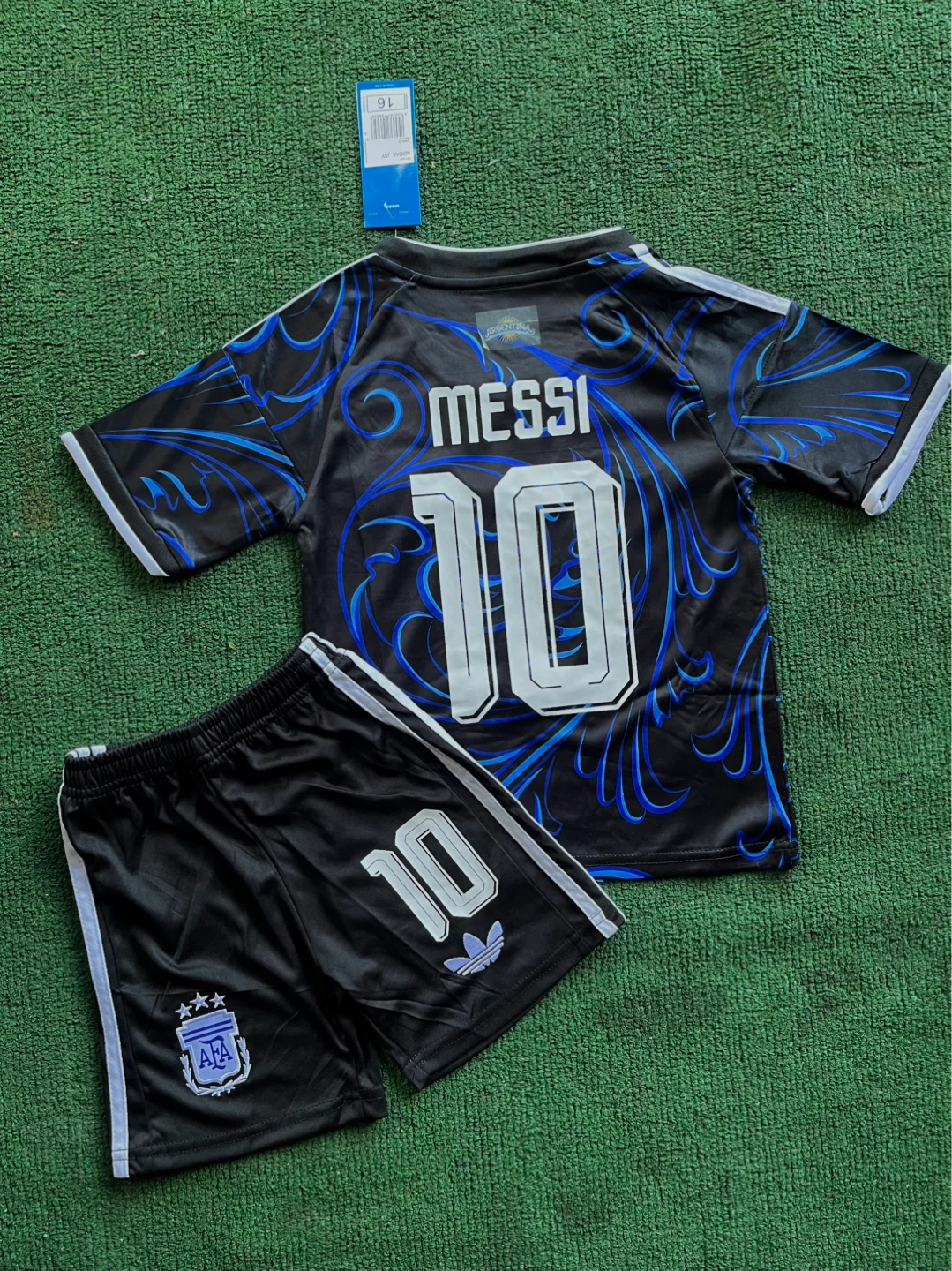 Argentina Messi #10 Soccer Jersey Shorts Set Kids - photo 2
