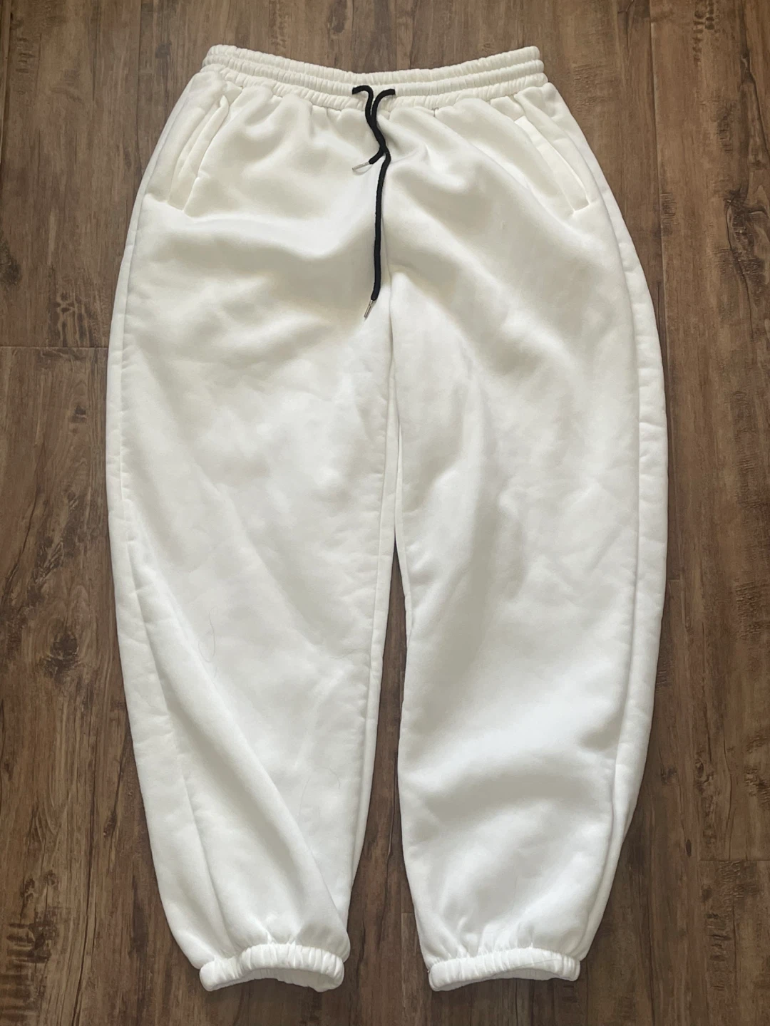 White Casual Joggers