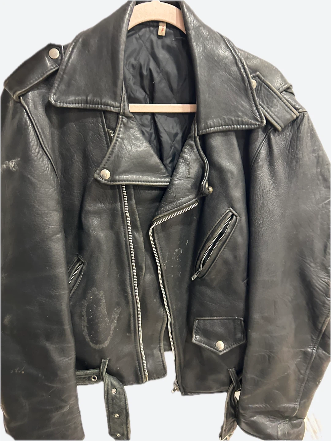 Heavy leather jacket from Paris - unisex