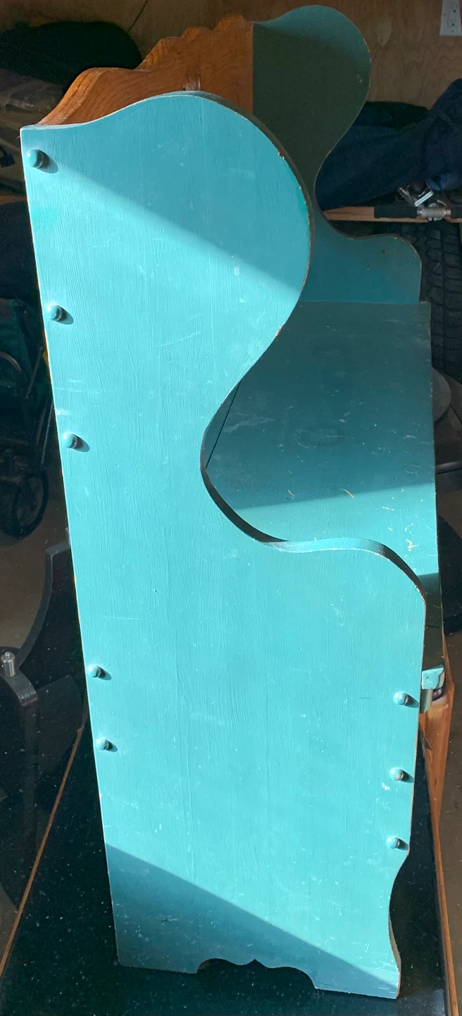 Wooden Storage Bench with Heart Detail