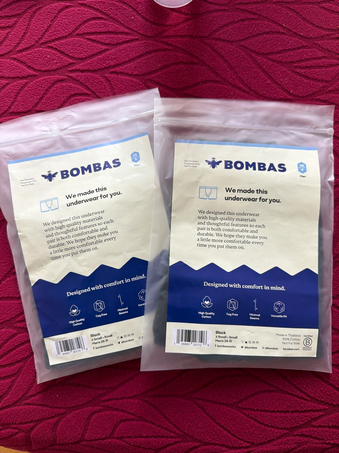 ⚽️Bombas Men's Black Underwear (XS, Small)