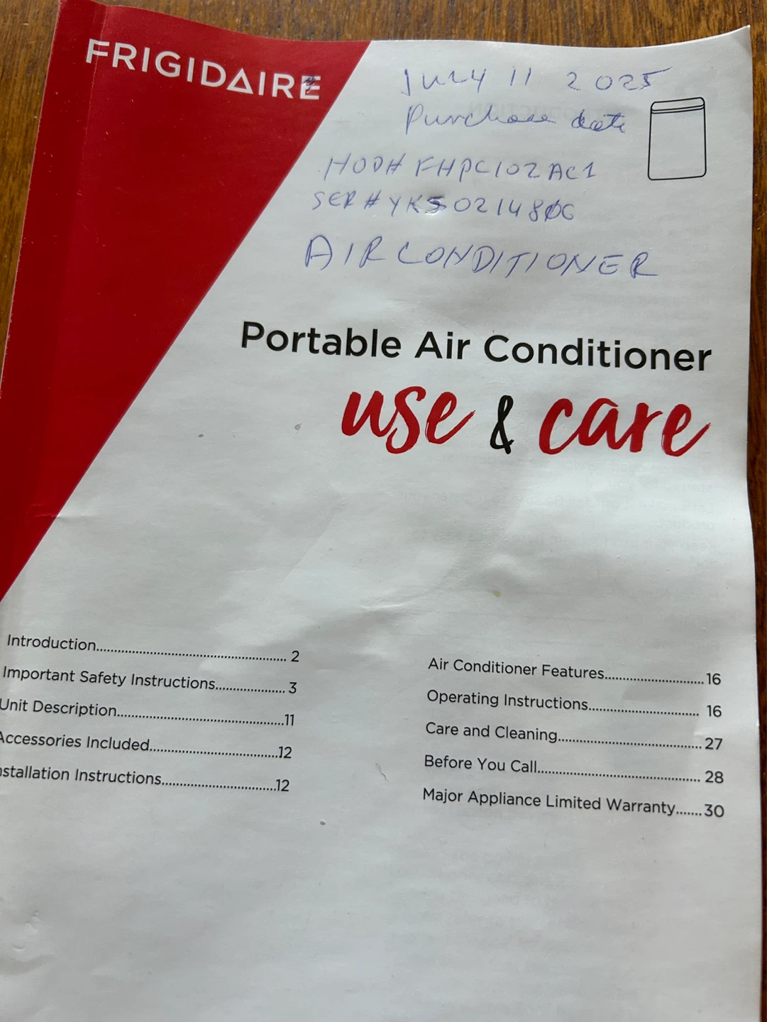 Fridgidaire Portable AC  8,000 BTUS  - used 1 month then stored - photo 5