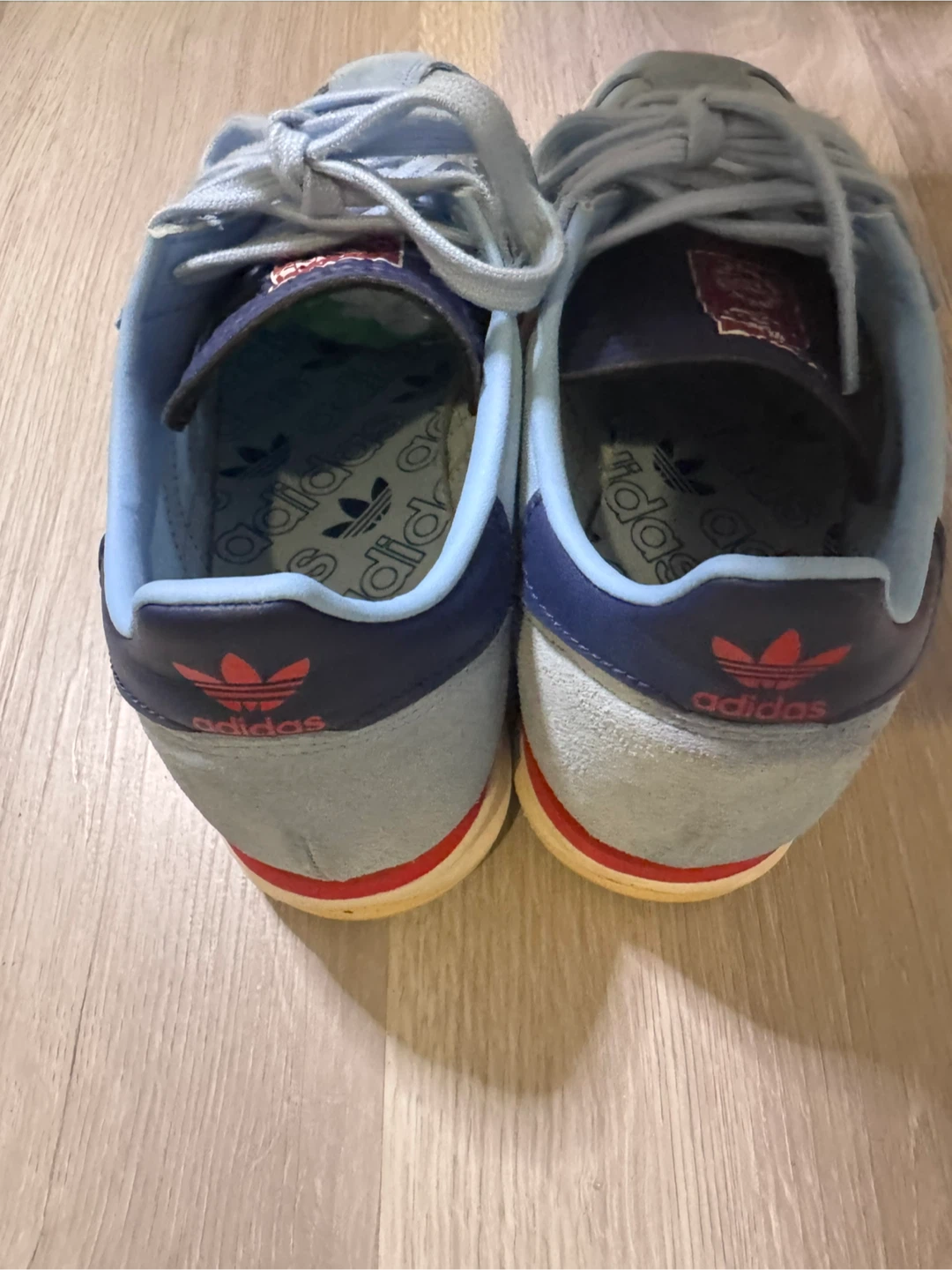 Adidas SL 72 RS Shoes - Light Blue/Dark Blue/Scarlet
