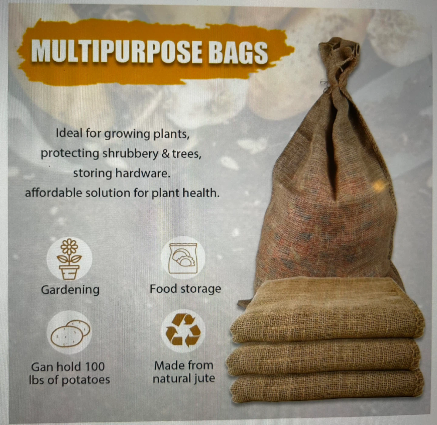 5 Packs Burlap Bags - 24”x40” - photo 4