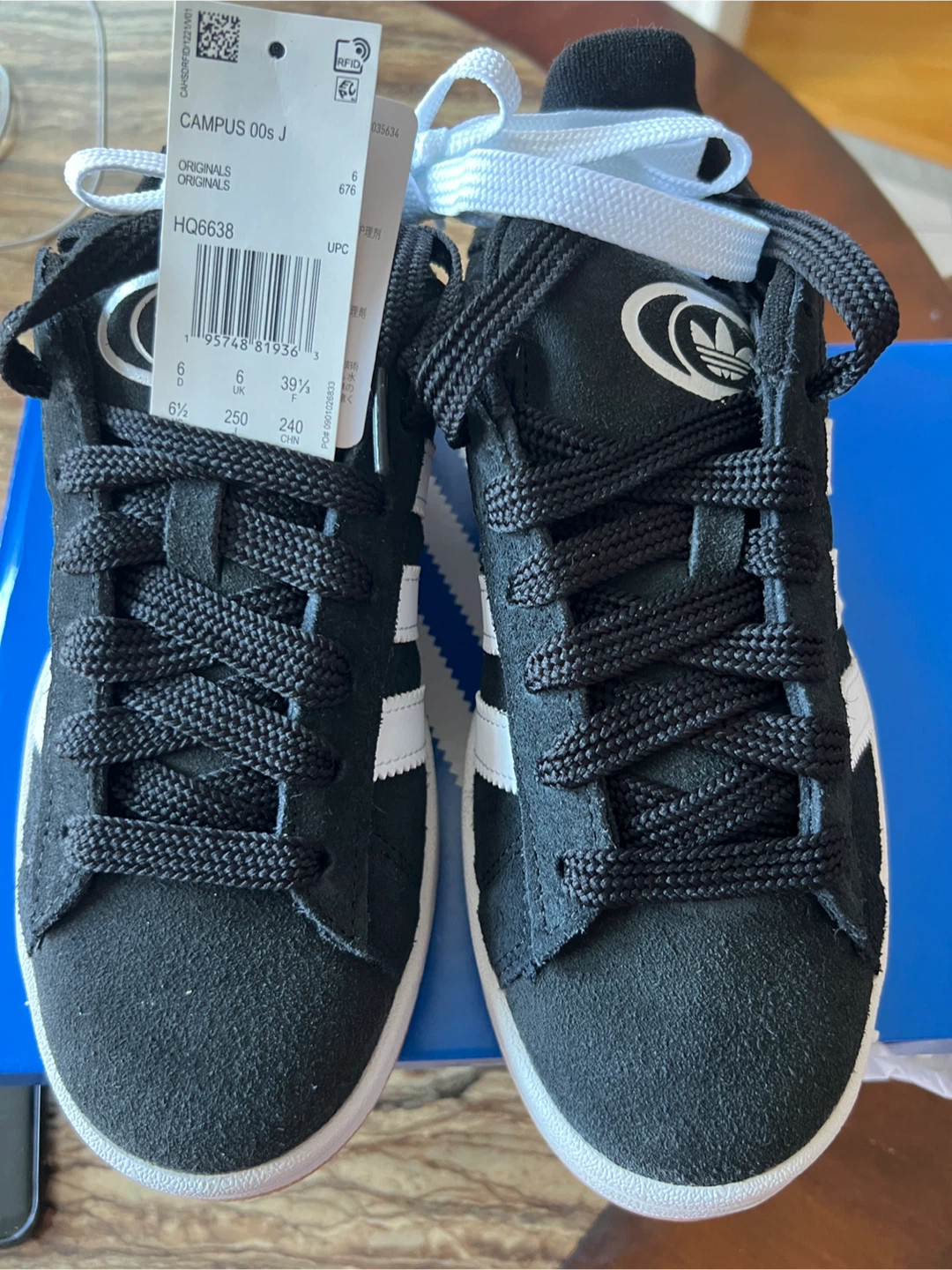 Adidas Campus 00s J Black White Sneakers
