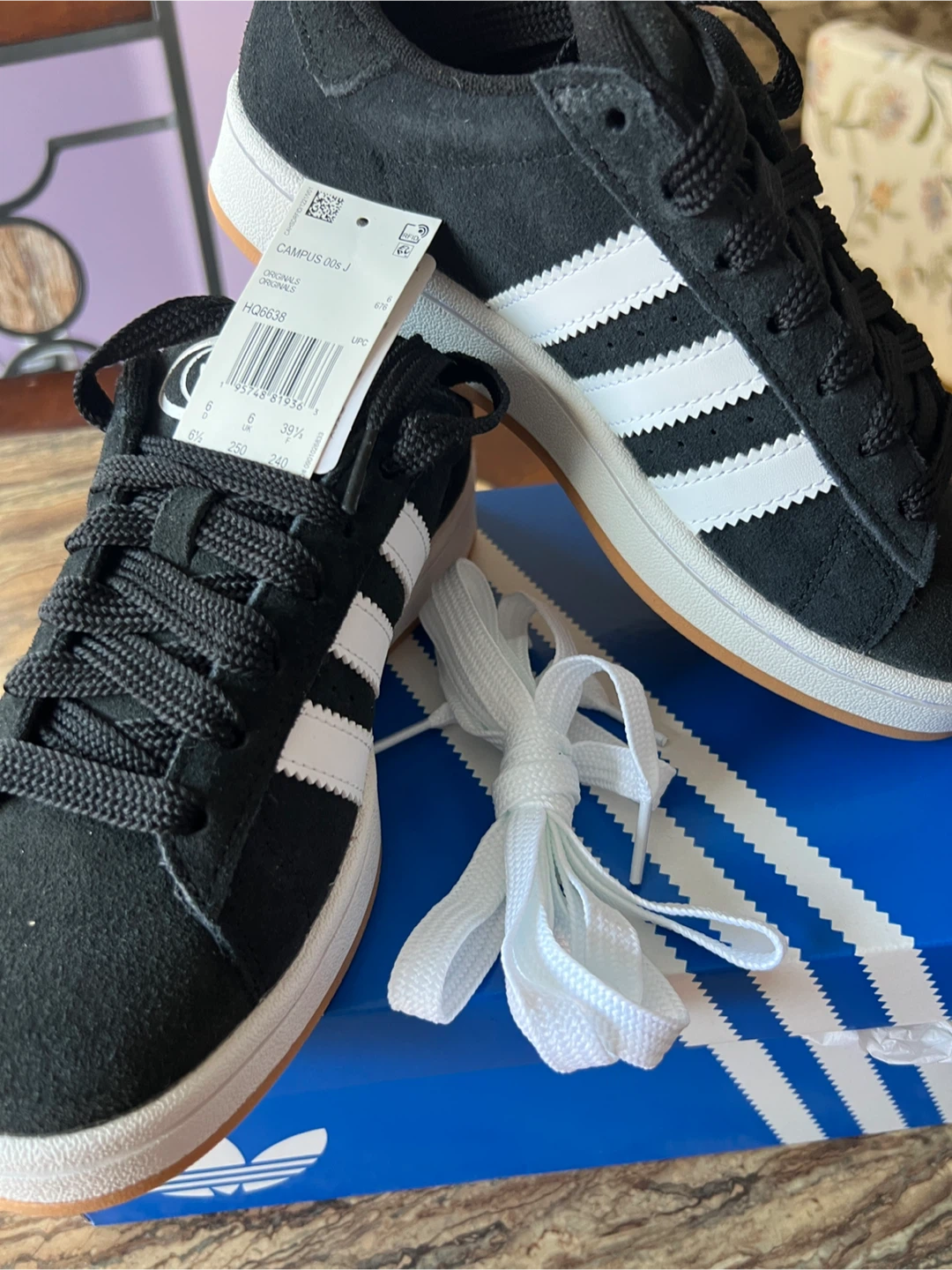 Adidas Campus 00s J Black White Sneakers - photo 5