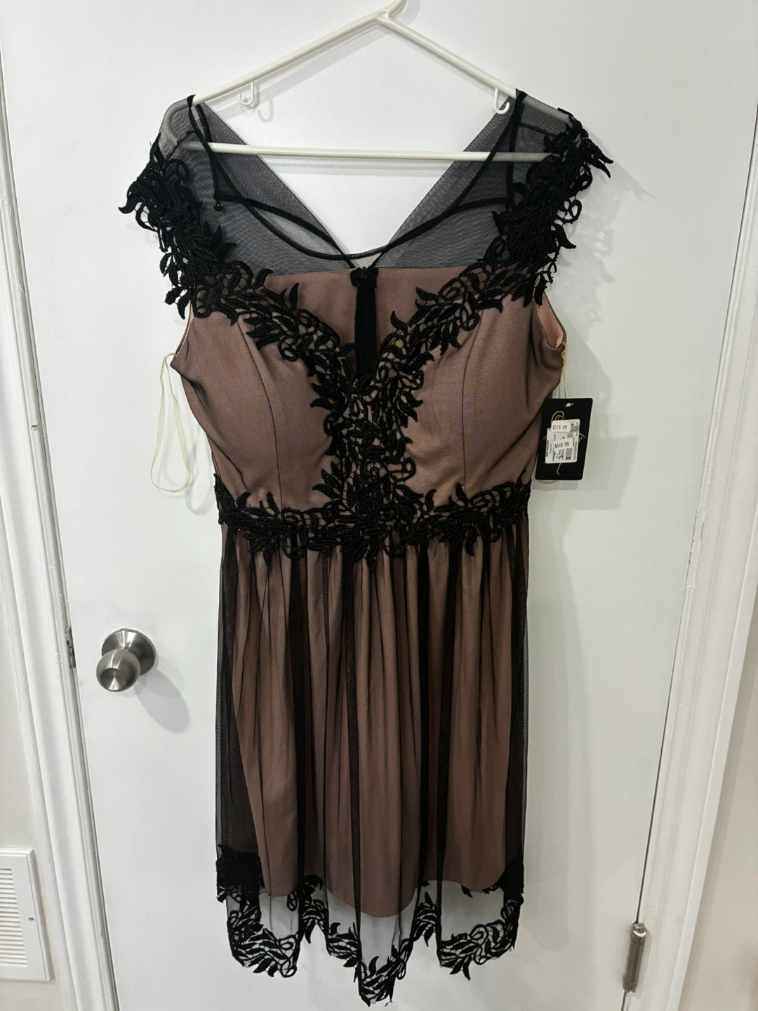 Black Lace Trimmed Dress