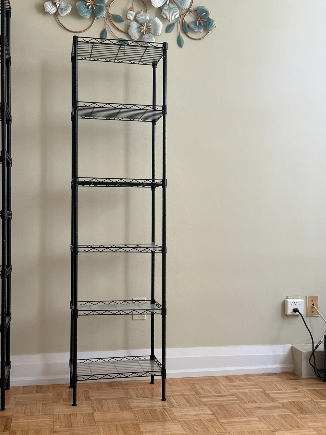 Black 6-Tier Wire Shelving Unit