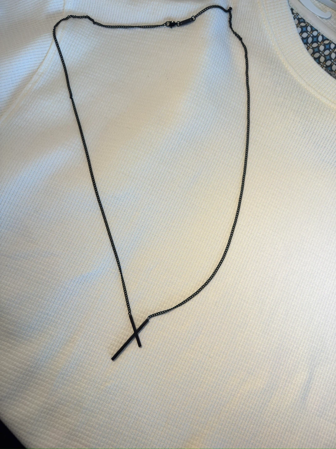 Black Cross Pendant Necklace - photo 2