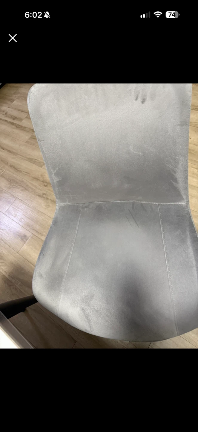 Grey Velvet Dining Chair - photo 2