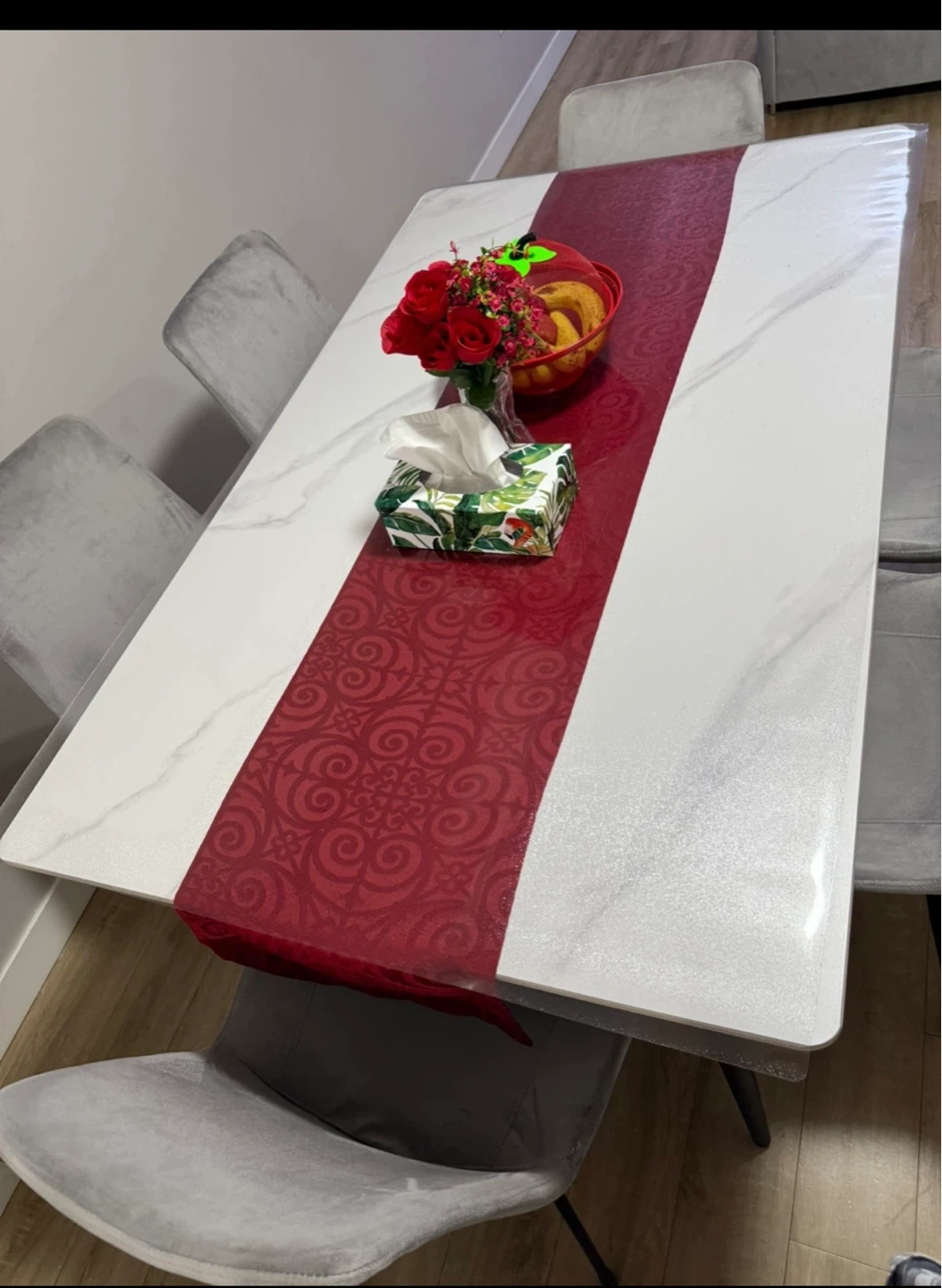 Grey Velvet Dining Chair - photo 3