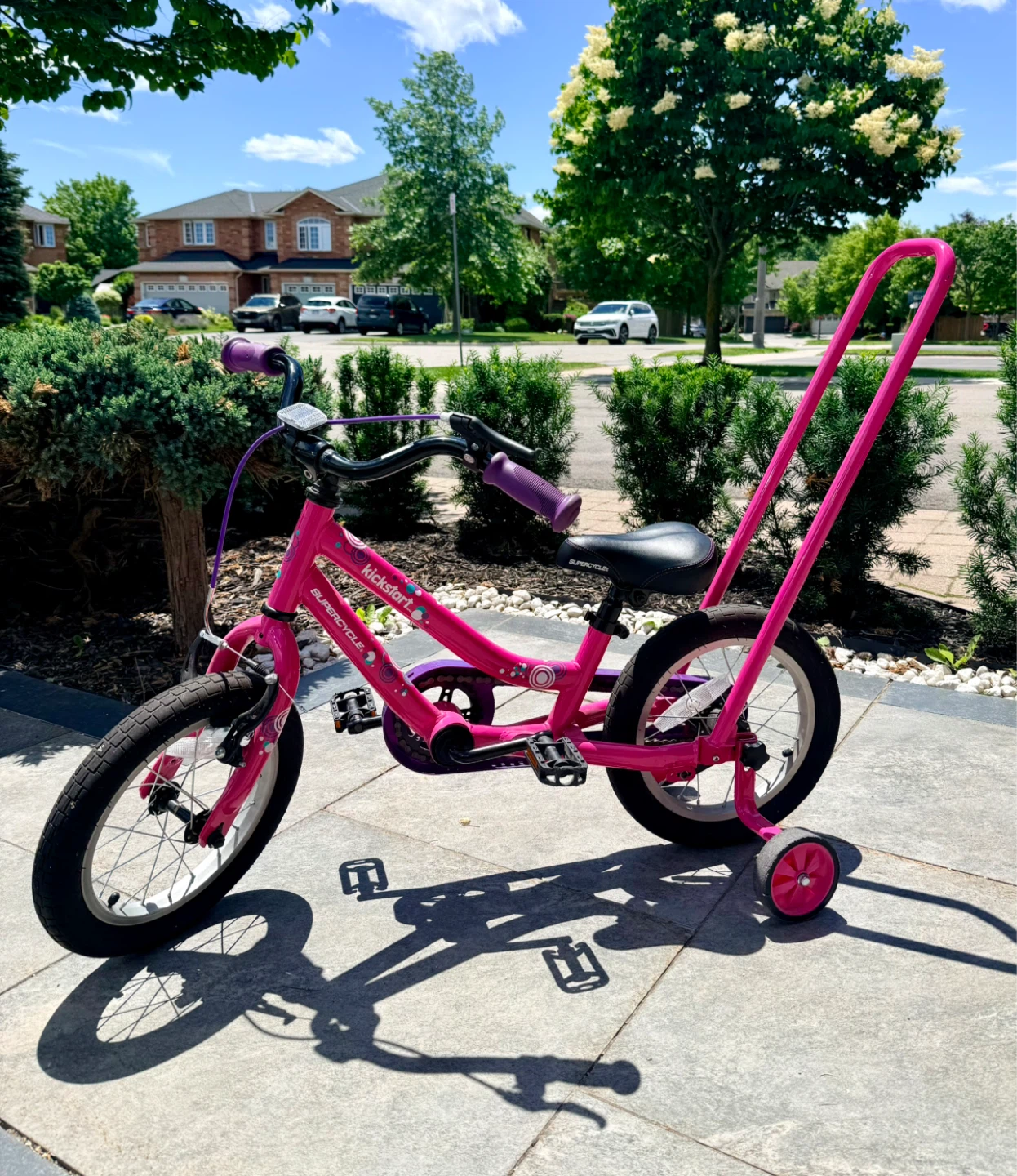 Pink Kickstart Tricycle with Parent Handle - photo 2