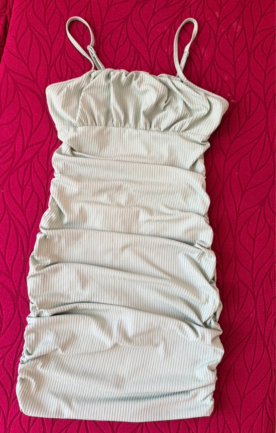 Light green Ruched Bodycon Dress