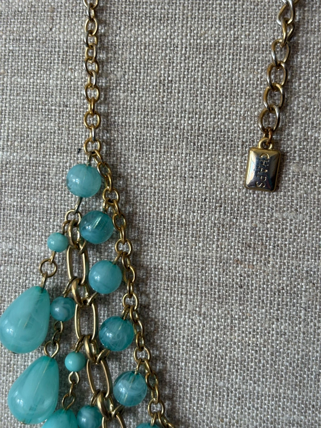 Chaps blue Turquoise Layered Beaded Necklace - photo 4