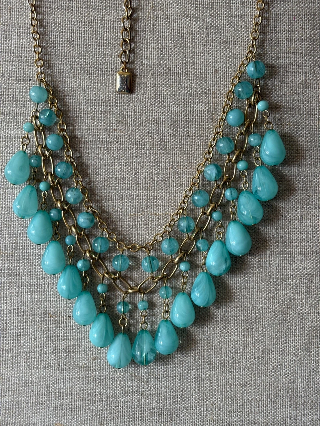 Chaps blue Turquoise Layered Beaded Necklace - photo 5