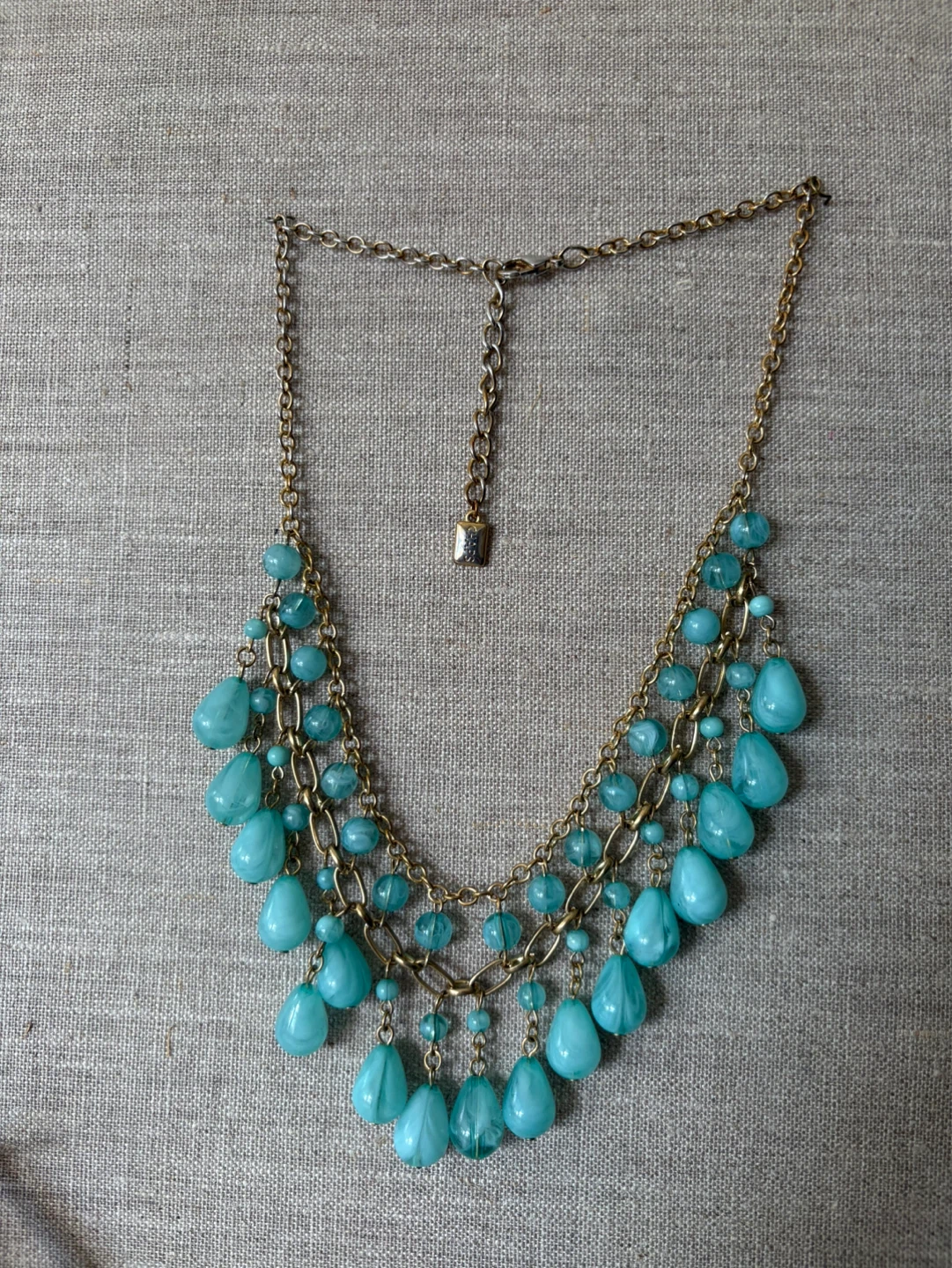 Chaps blue Turquoise Layered Beaded Necklace