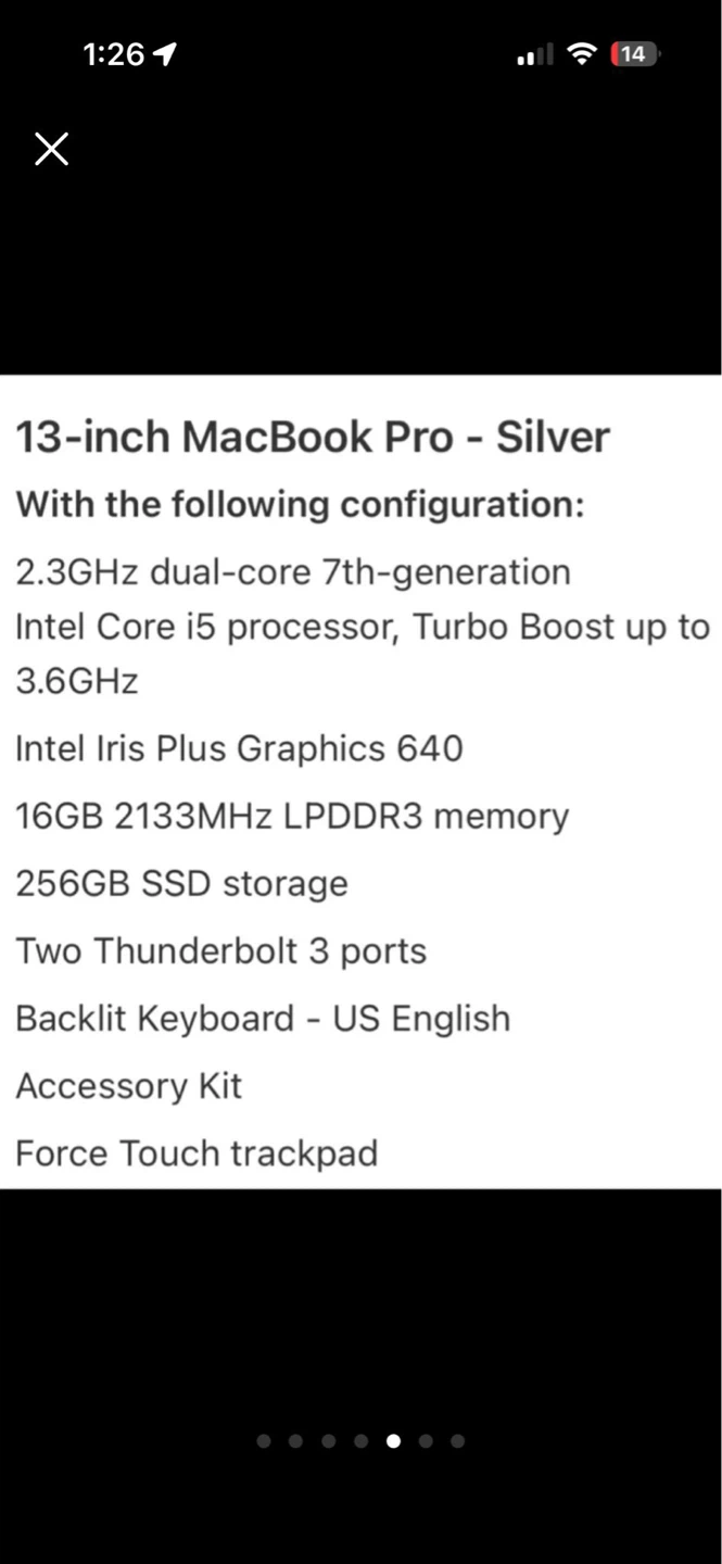 Apple MacBook Pro 13-inch Silver