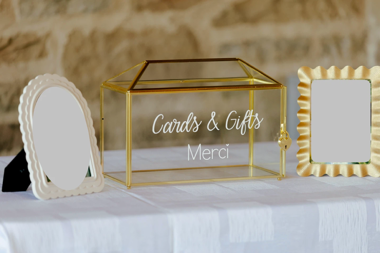 Glass Cards Box with Slot and Lock