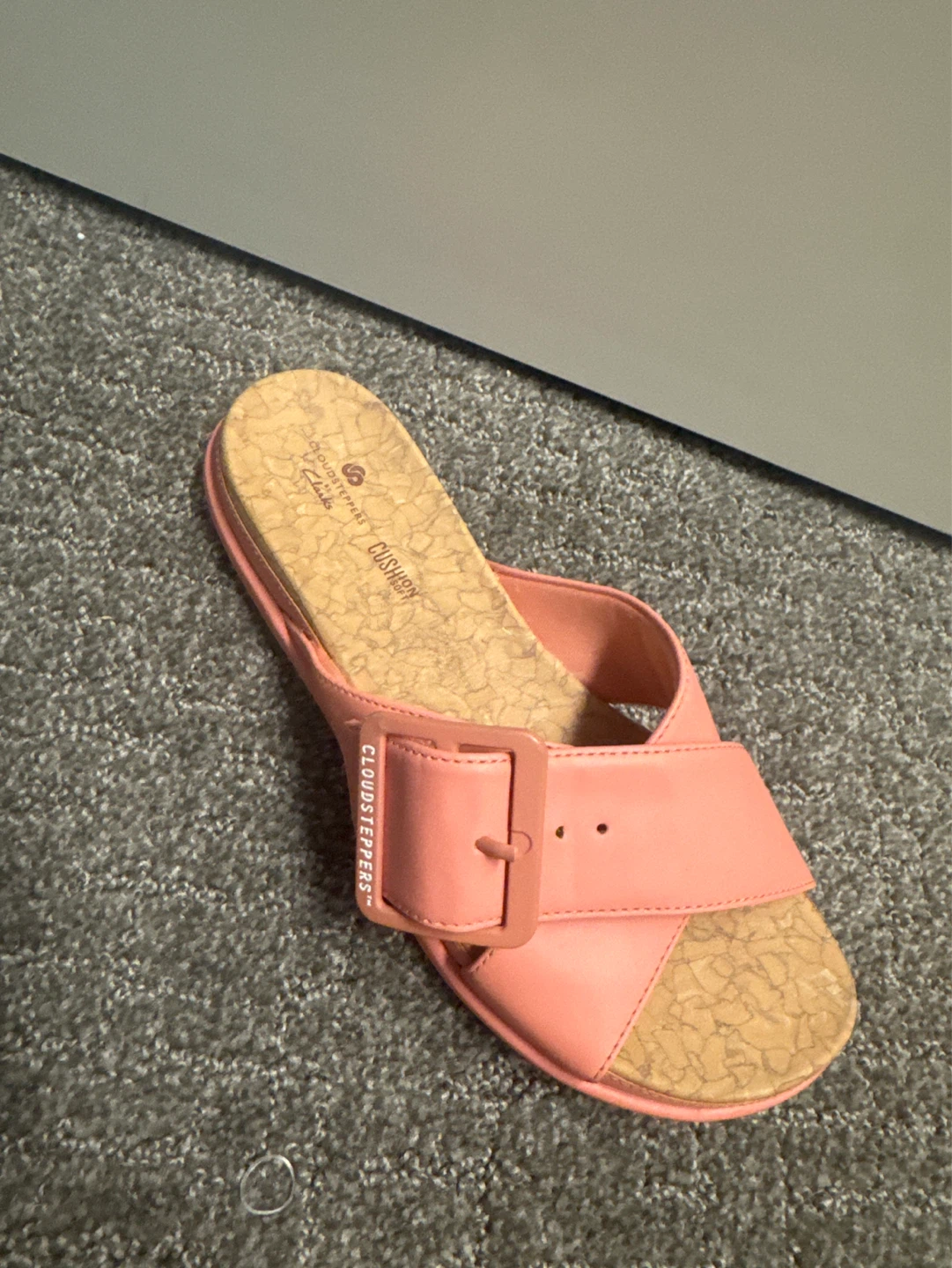 Clarks Cloudsteppers Pink Slide ⚽️ Sandals - photo 2