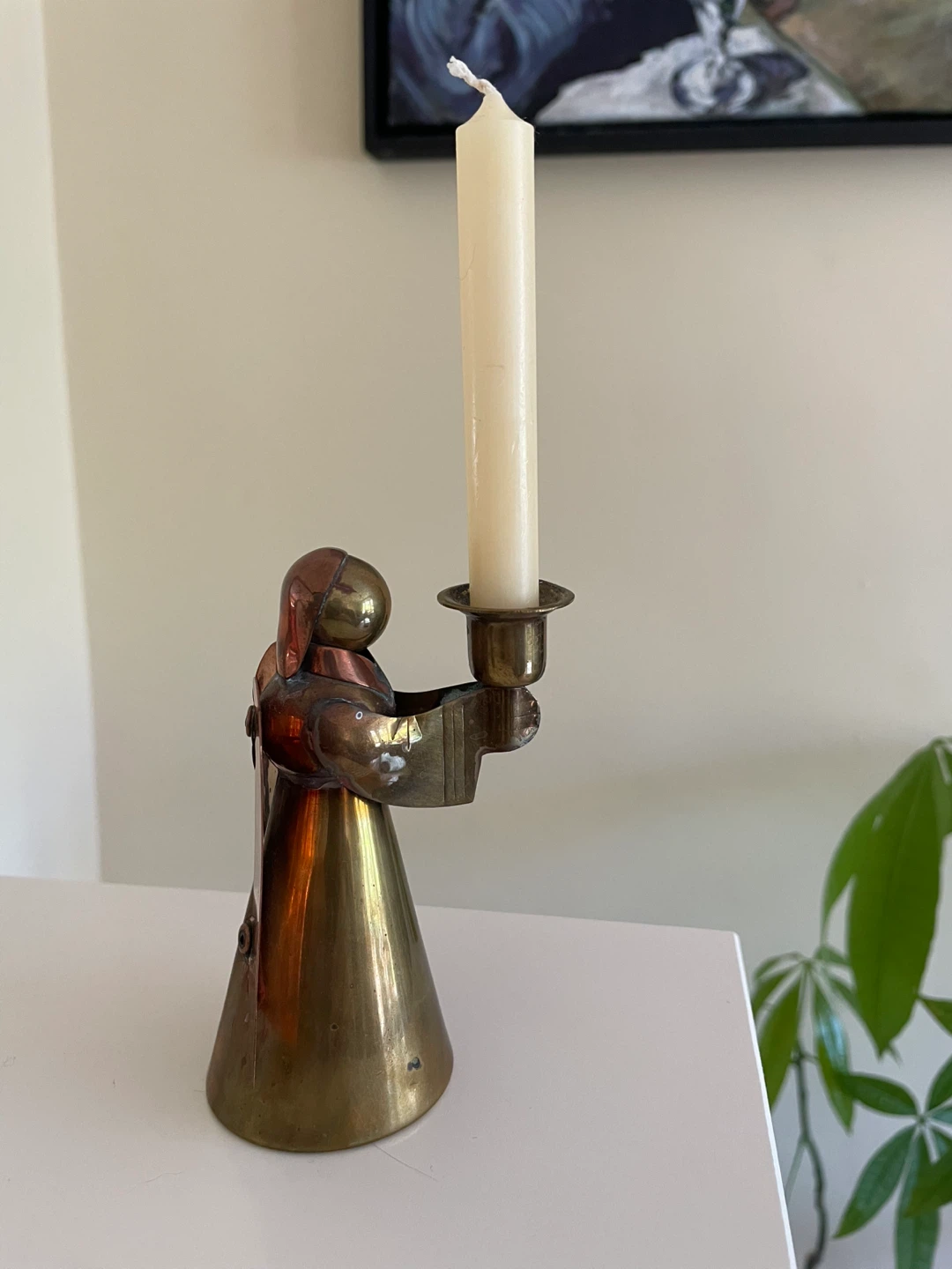 Vintage Brass Angel Candle Holder – approx 5” Tall – $5 - photo 5