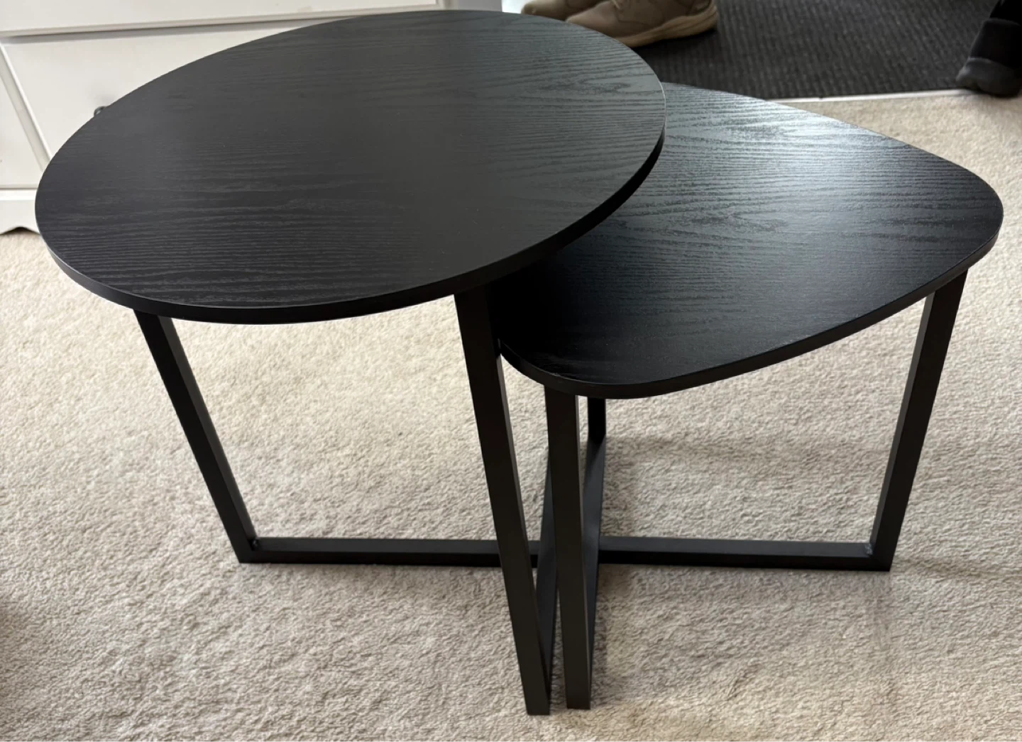 Brand New CJ-933 Black Nesting Tables Set of 2 - photo 2