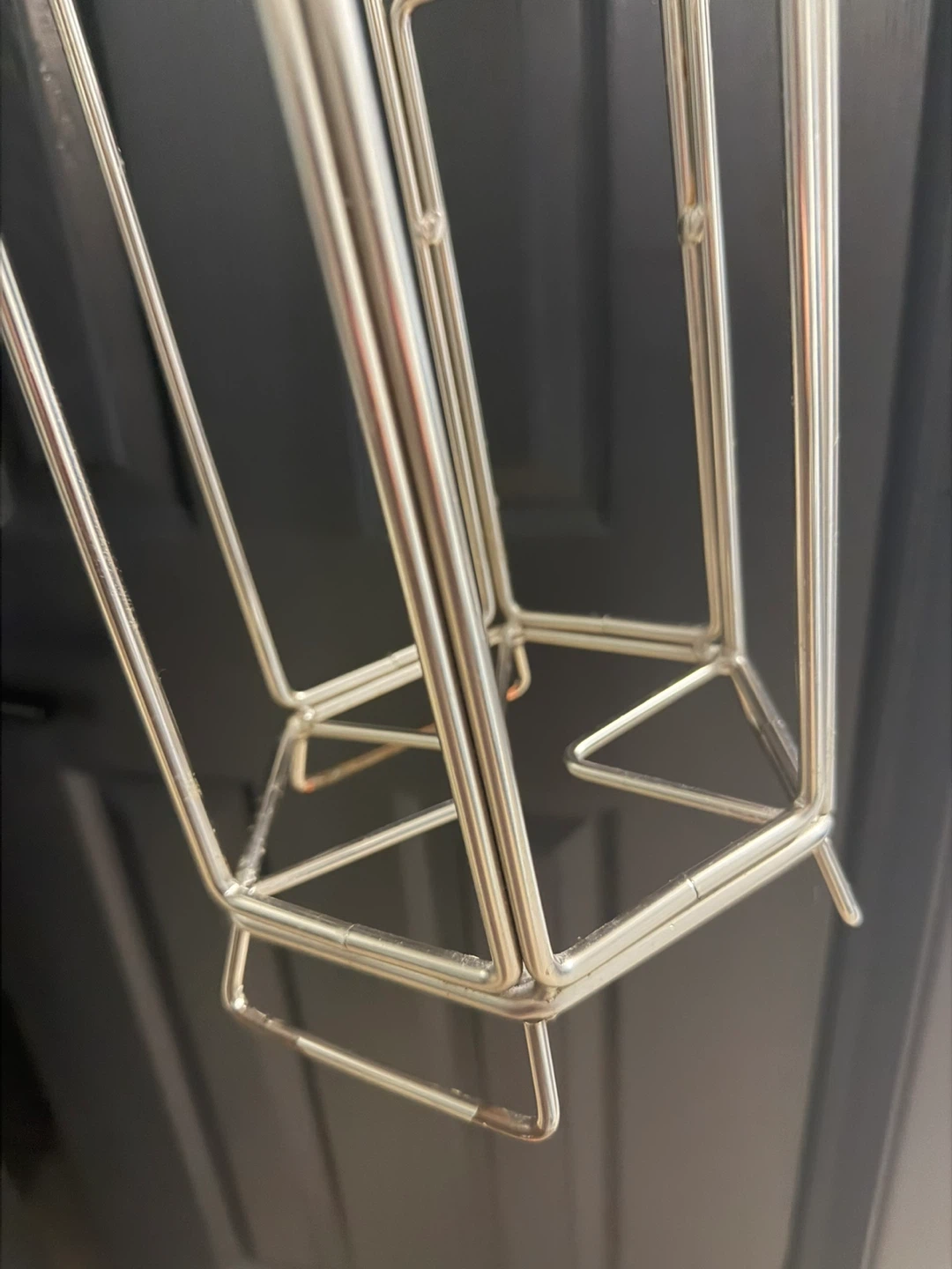 Silver toilet paper holder stand - photo 2