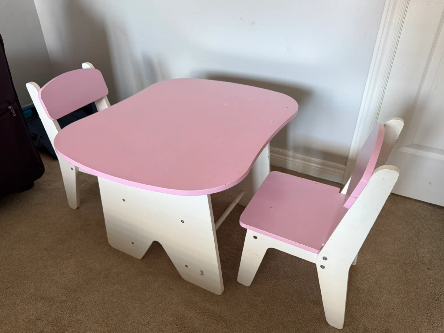 Pink Kids Table and Chairs Set - photo 2