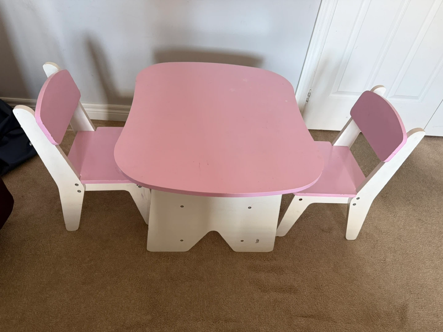 Pink Kids Table and Chairs Set - photo 4