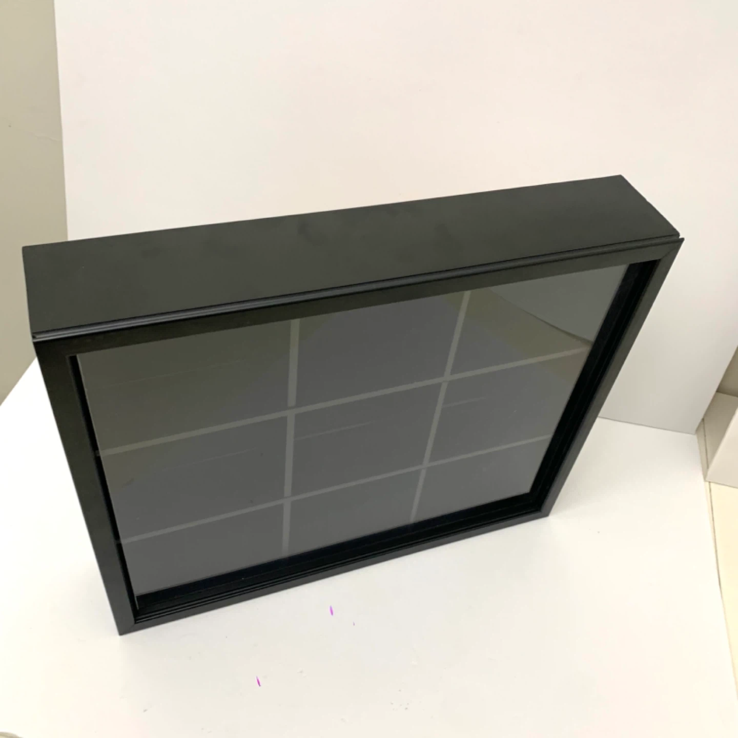 Display Case Shadow Box Collectible Display Wall Cabinet 9 Slot - photo 2