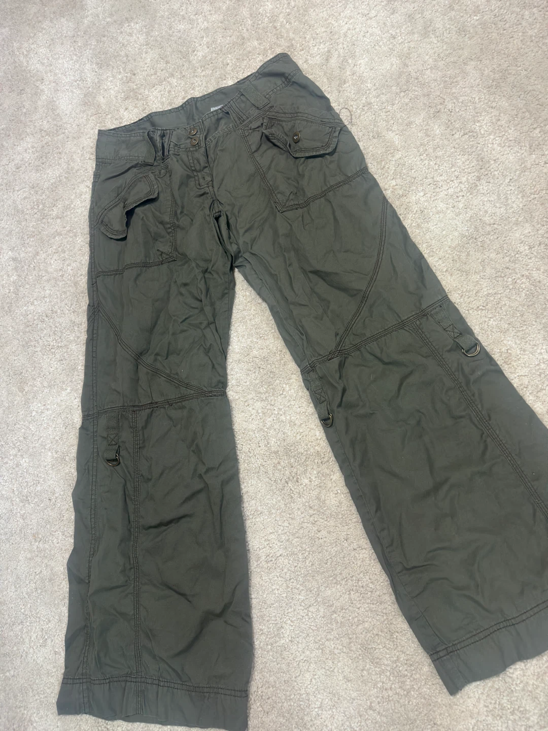 y2k digit@l Clothing Cargo Pants Size 9 - photo 2