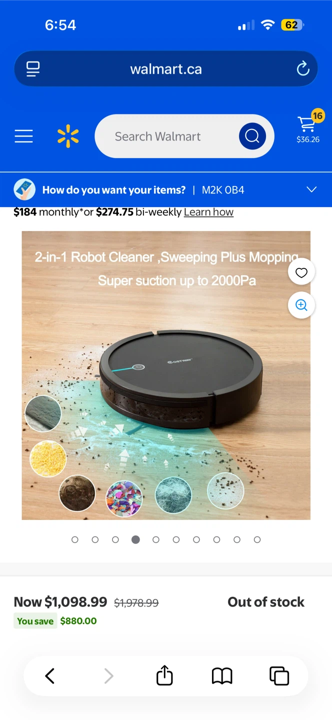Costway 2-in-1 Robot Cleaner, Sweeping Plus Mopping - photo 4