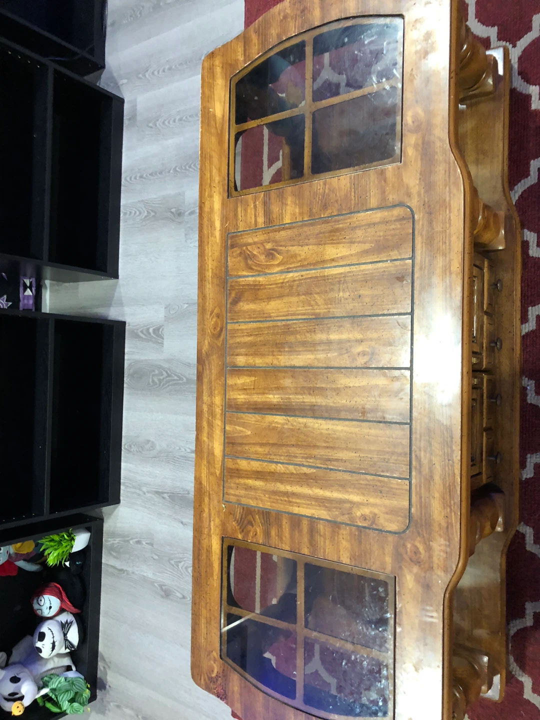 Vintage Wood Coffee Table with Storage - photo 3