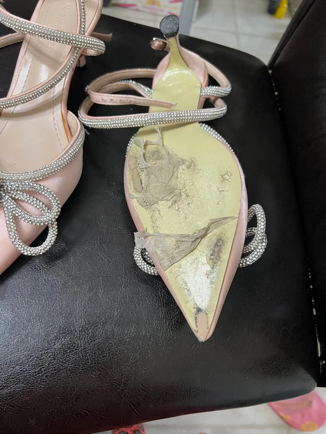 Mach Mach Pink Embellished Bow Heels - photo 2
