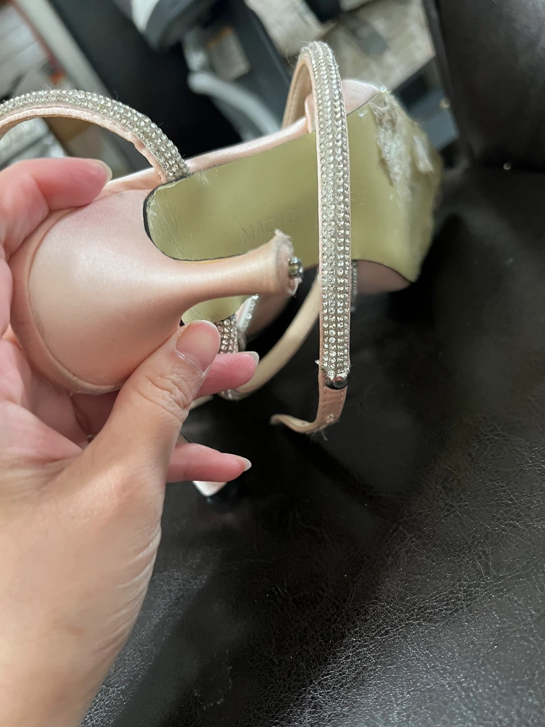 Mach Mach Pink Embellished Bow Heels - photo 4