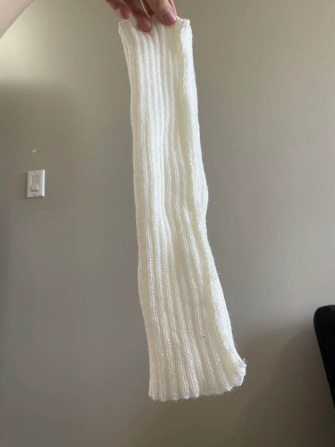 White Knit Leg Warmers