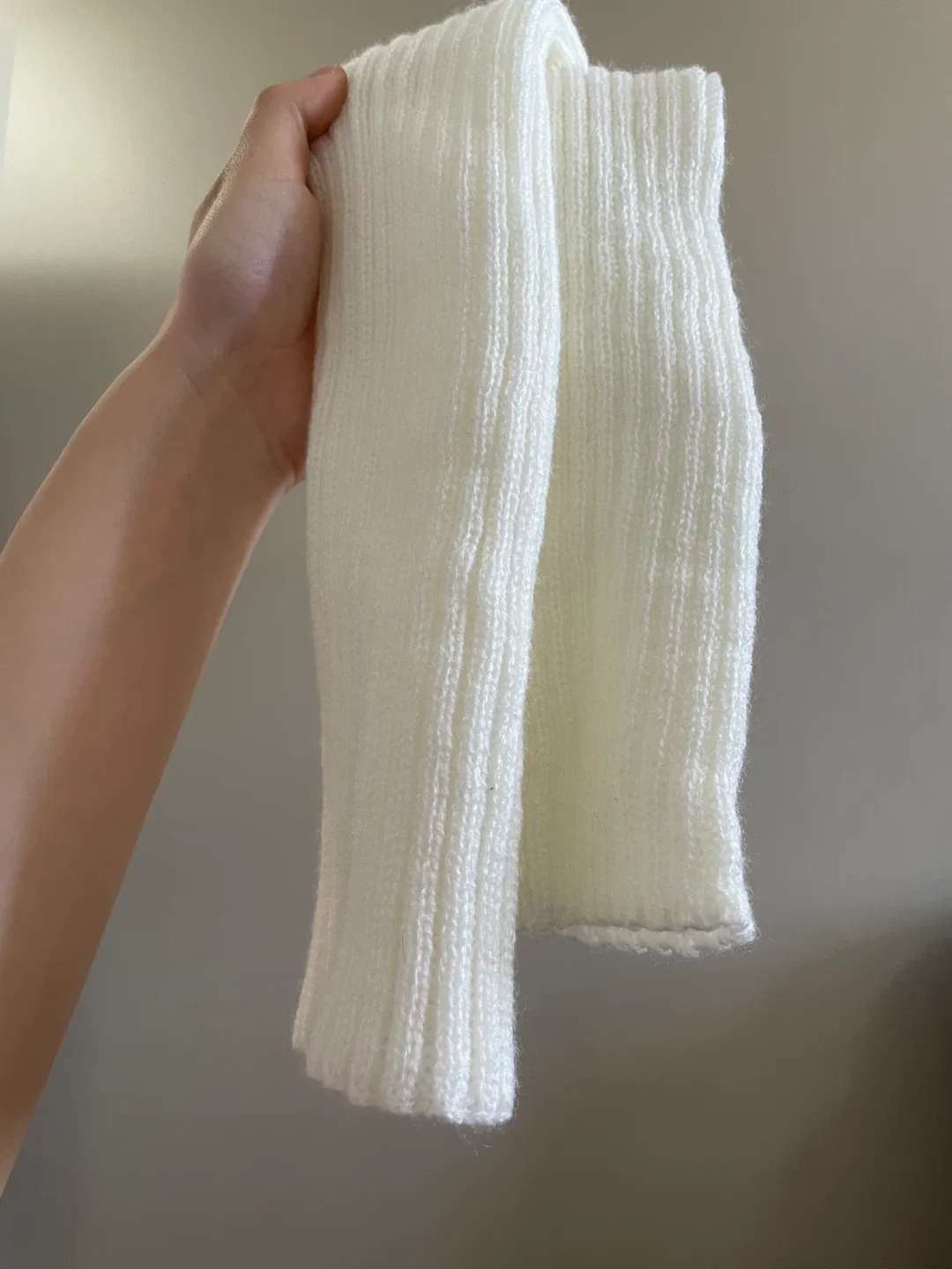 White Knit Leg Warmers - photo 4