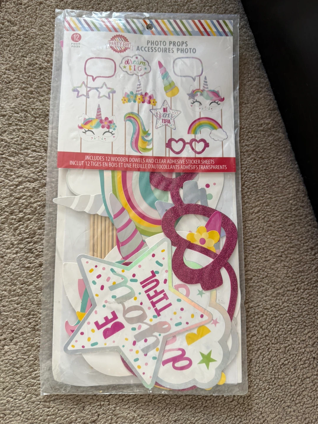 Party EHT Photo Props - 12 Pieces