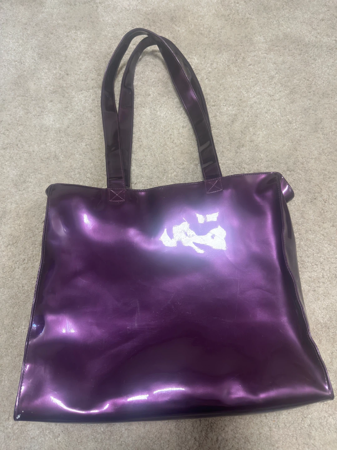 Vintage patent tote bag