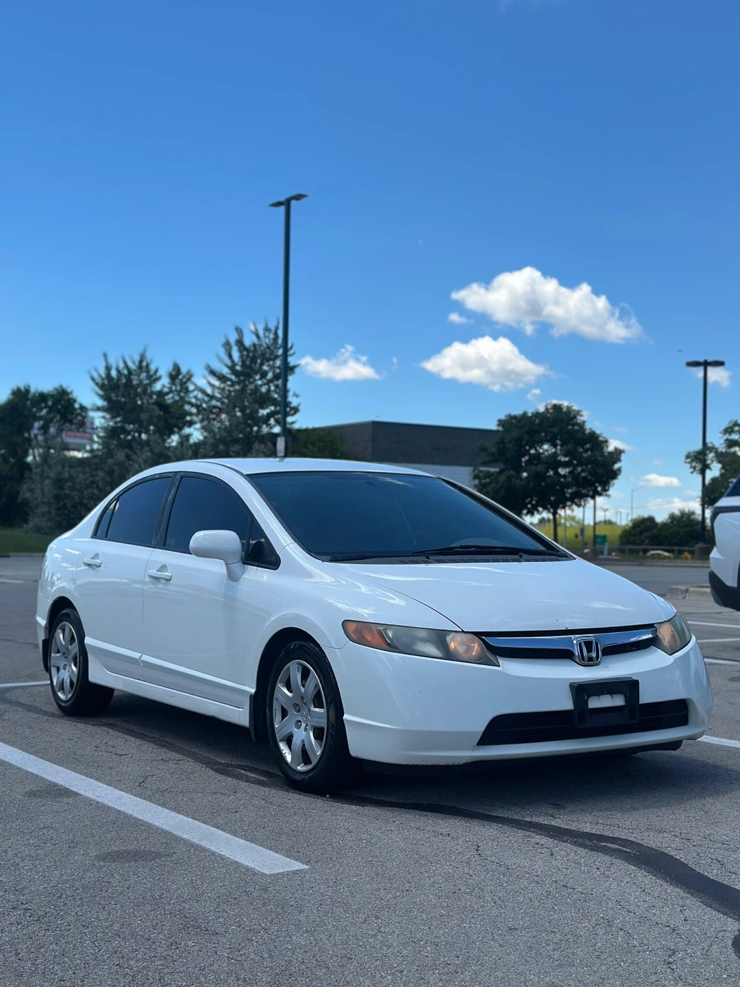 White Honda Civic Sedan 2008 - photo 2