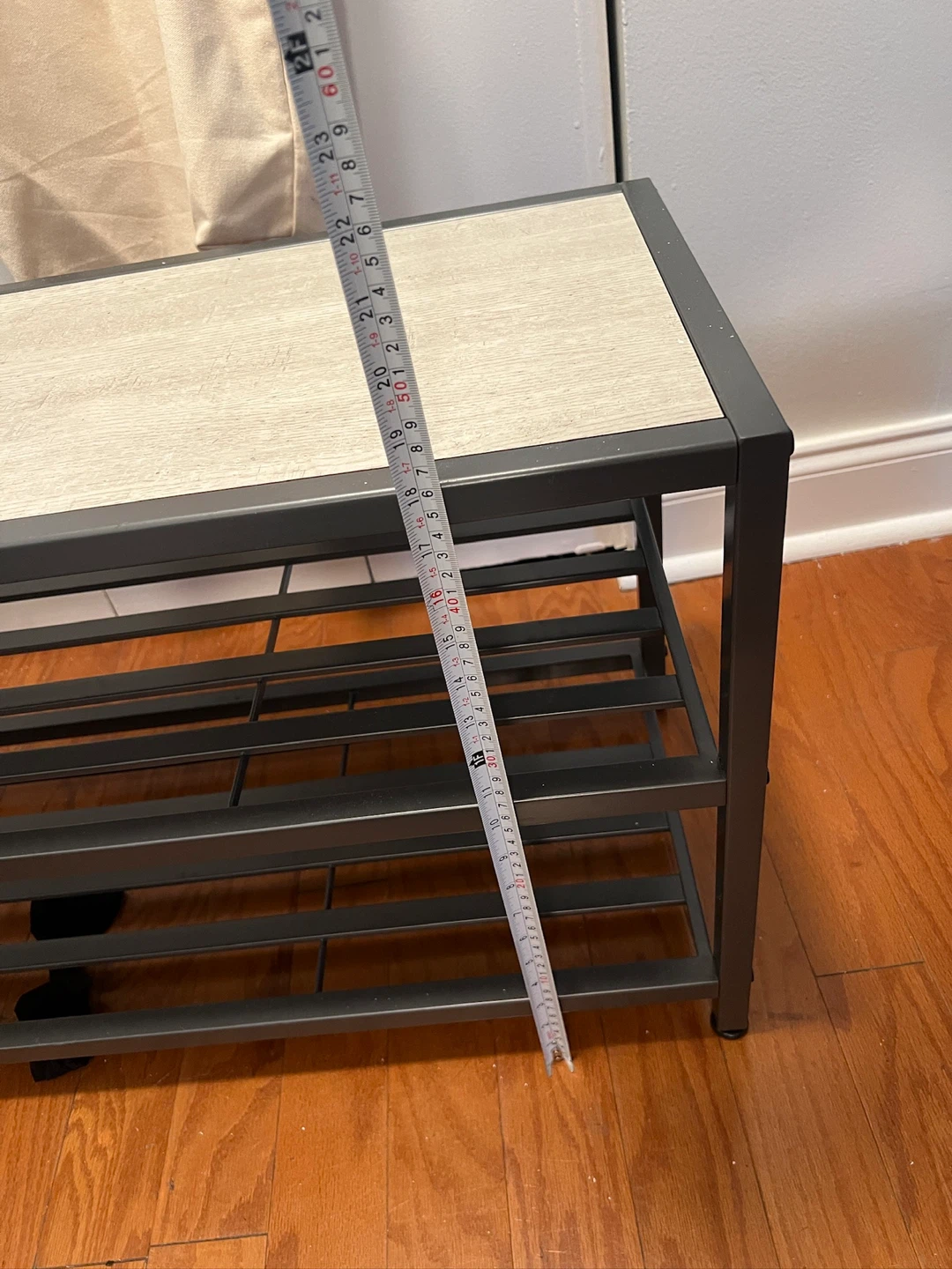 Industrial Style 3-Tier Shoe Rack - photo 2