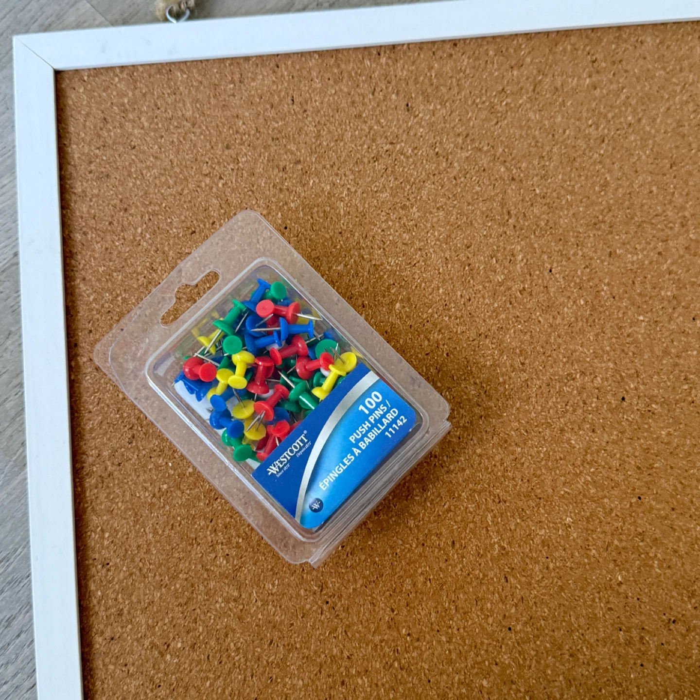 Bulletin Cork Board with Push Pins - photo 2