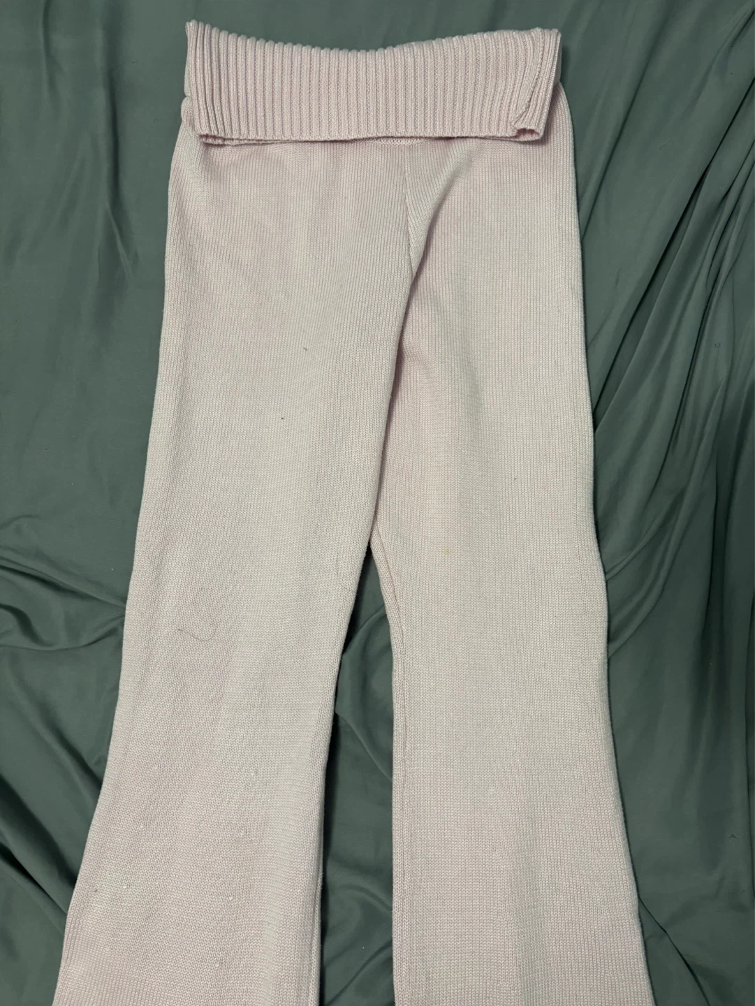 Pink Knit Hoodie and Fold-over Pants Set - photo 2