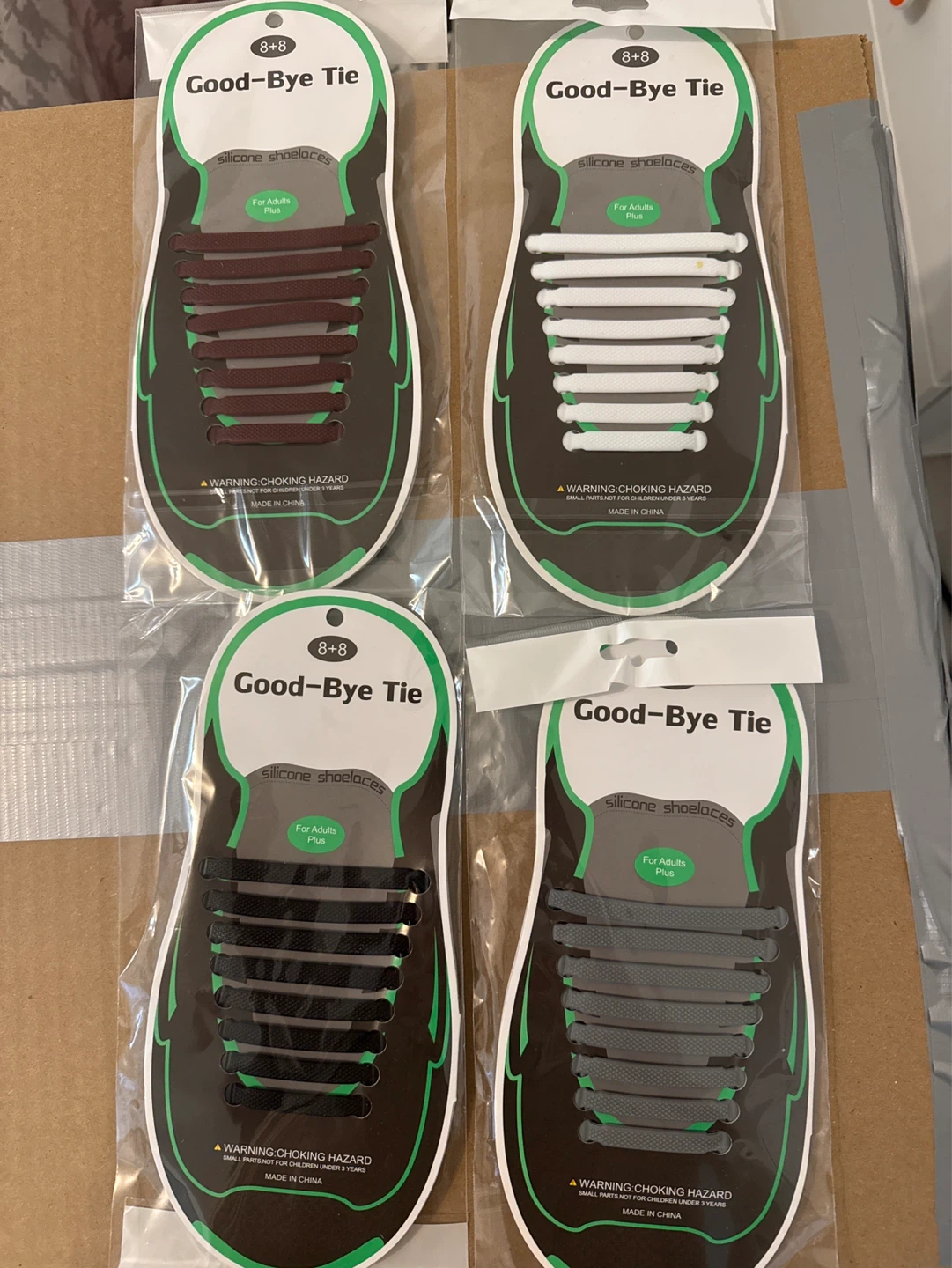 Good-Bye Tie Silicone Shoelaces (8+8 Laces)
